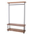 Industrial Pipe Clothing Rack with Wood Shelving by William Robert's Vintage
