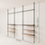 pamo Adjustable Clothes Rack with Shelves 117" W x 86"-118" H | 6x Oak Shelves, 551 lbs Load Capacity
