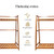 Wood Garment Rack with Shelves Clothing Hanging Rail for Open Wardrobe, Bedroom Storage Organizing