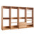 Benjara Dee Modular Freestanding Closet System- 4 Hanging Rods- 6 Shelves- Brown