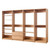 Benjara Dee Modular Freestanding Closet System- 4 Hanging Rods- 6 Shelves- Brown