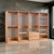 Benjara Dee Modular Freestanding Closet System- 4 Hanging Rods- 6 Shelves- Brown