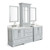 Vanity with Sink,Solid Wood, 1.5-inch Italian Carrara Marble