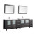 Sink Bathroom Vanity Cabinet with 2 Mirrors, Ceramic