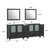 Sink Bathroom Vanity Cabinet with 2 Mirrors, Ceramic