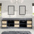 Charcoal Gray Double Sink Bath Vanity with Carrara