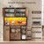 71" Pantry Cabinet with Charging Station and LED Light