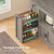 Pantry Cabinet with Charging Station and LED Light