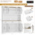 71" Tall Kitchen Pantry Storage Cabinet, 55" W Kitchen Hutch