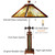 Capulina Amber Brown Series Tiffany Table Lamp Decor for Living Room Bedroom Study Home Office