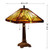 Capulina Amber Brown Series Tiffany Table Lamp Decor for Living Room Bedroom Study Home Office