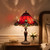 Bieye L10024 Baroque Tiffany Style Stained Glass Table Lamp with 17 inches Wide Handmade Lampshade for Bedside