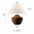 Troy Lighting PTL1010 Calabria - 20.5 Inch Table Lamp, Sienna Finish with Off-White Linen Shade, 20.50x20.00x20.00
