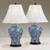 Garden Bird 27" Tall Table Lamps Set of 2 Blue Porcelain Jar Traditional White Shonna Living Room Bedroom Bedside Nightstand