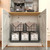 Large Storage Cabinet with Microwave Stand for Living Room & Kitchen