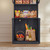 Glass Doors & Adjustable Shelves, Large Storage Cabinet with Microwave Stand