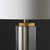 SAFAVIEH Couture Lighting - Roshan 27.5-Inch Crystal Table Lamp - Clear & Gold - Modern Slim Pillar Design - Ideal for Living Room