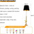 Golden Gun Desk Lamps Night Light Cool Table Modern Gold for in Bedroom Hotel Living Room