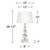 26 1/2" Tall Table Lamp Stacked Crystal Spheres with Square Marble Riser White Modern Glass Bedroom Living Room Nightstand