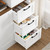 75" Kitchen Pantry Storage Cabinet with Microwave Stand