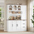 75" Kitchen Pantry Storage Cabinet with Microwave Stand
