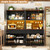 Kitchen Pantry Cabinet with LED Light & Outlet, Microwave Stand