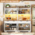 71" Kitchen Pantry Cabinet with LED Light & Outlet, Microwave Stand