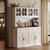 4 Wide Cabinets Kitchen Pantry with 2 Drawers, Farmhouse Hutch Storage