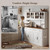 4 Wide Cabinets Kitchen Pantry with 2 Drawers, Farmhouse Hutch Storage