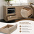 Shaker Cotton Oak Microwave Base Cabinet