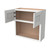 Wall Microwave Cabinet with Open Shelves – Shaker Style