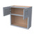 30" Microwave Cabinet with Open Shelves