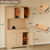 BORNOON Pantry Cabinet with Charging Station and Light, Tall Kitchen Pantry Storage Cabinet with Microwave Stand, Wide Fluted Kitchen Hutch with Storage Drawers and Adjustable Shelves for Dining Room