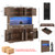 71" Tall Large Pantry Storage Cabinet w/Power Outlet