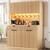 71'' Tall Kitchen Food Hutch with Microwave Stand for Dining Room Living Room