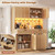 71'' Tall Kitchen Food Hutch with Microwave Stand for Dining Room Living Room