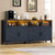 Large Farmhouse Kitchen Storage Cabinet Wood 4 Doors