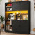 Coffee Bar Cabinets,Microwave Shelf,Wine Rack,4 Barn Doors,2 Drawers