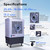 Hexago 5000 CFM Evaporative Air Cooler with Mist, 3-Speed Swamp Cooler, Remote & 15H Timer, 13.2 Gal Tank