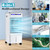 Evaporative Air Cooler, 3 in 1 Air Conditioner Fan with 3 Modes & 3 Speeds, Remote & 7H Timer, 80° Oscillation