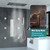 HOMEDEC LED Multi Functions Full Body Shower System with 6pcs
