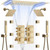 Set Brushed Gold Thermostatic Shower System