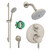 Handshower Wallbar PBV Trim with Diverter and Rough, Brushed Nickel