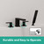 Bathtub Faucet and Shower Set in Matte Black, 73444671