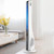 ZUMAHA Quiet 3-Speed Wind Speed Tower Fan, 80° Oscillating Bladeless Fan
