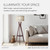 Adesso Floor Lamp with Shelf, Walnut & Oatmeal Linen, 3-Way, 59.5”