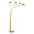 HOMEGLAM Orbs 5 Lights Arc Floor Lamp, Dimmer Switch, Bulbs Included (Antique Brass)