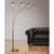 HOMEGLAM Orbs 5 Lights Arc Floor Lamp, Dimmer Switch, Bulbs Included (Antique Brass)