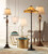 Kathy Ireland 65" Tall Night Light Glass Tray Table Floor Lamp Living Room