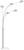 Infini 78" Tall 5-Light Marble Chrome Modern Arc Floor Lamp